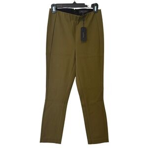 Rag & Bone Simone Slim Fit Ponte Pants Olive Green Stretch Cotton Size 4 NWT